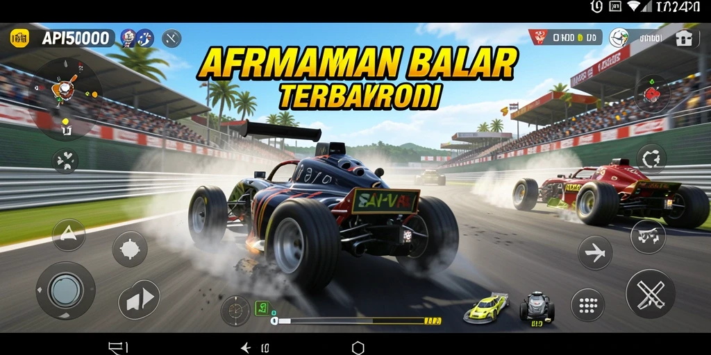 Tangkapan layar gameplay balap yang mendebarkan di API5000.