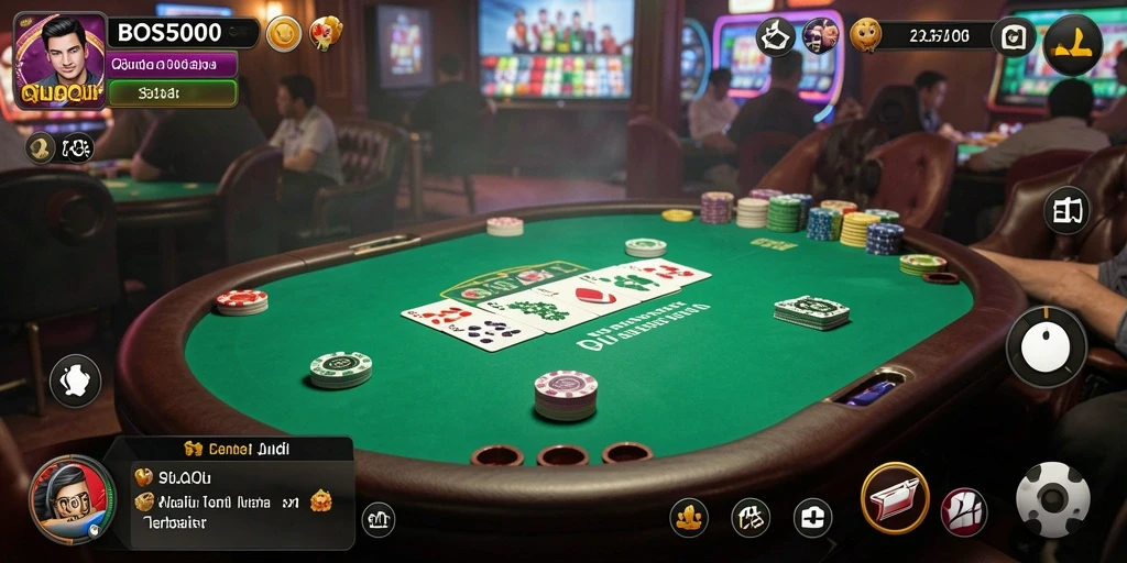 Screenshot dari gameplay QiuQiu yang mendebarkan di BOS5000.
