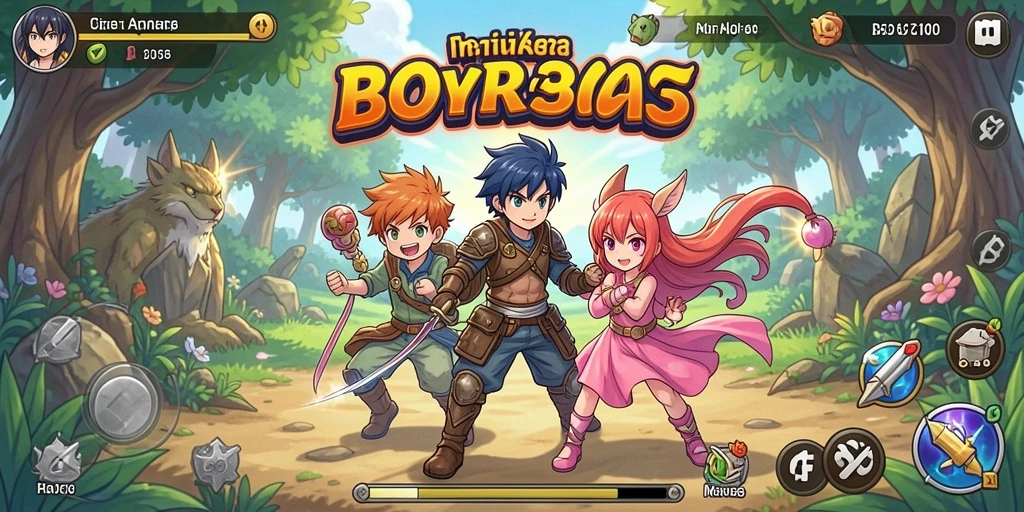 Screenshot gameplay BOY303 menampilkan petualangan seru di dunia Anime.