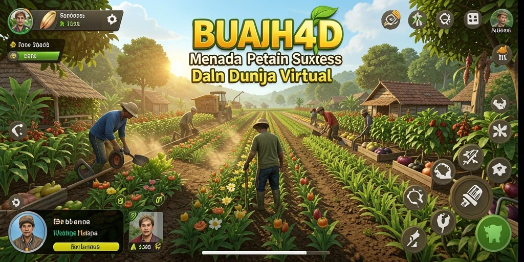 Tampilan gameplay BUAH4D yang menarik dalam mengelola pertanian.