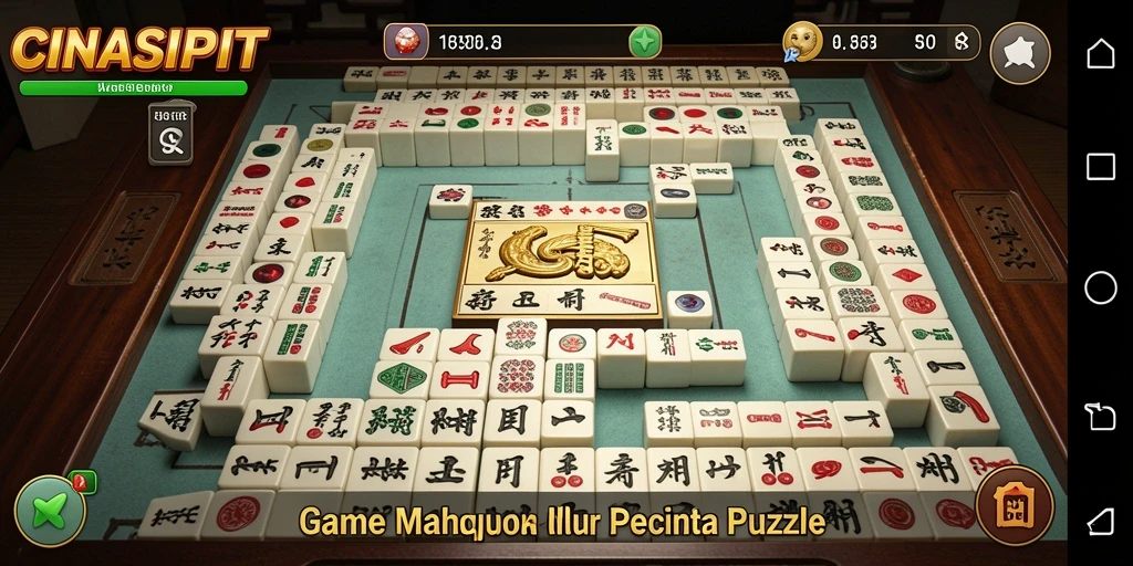Screenshot gameplay CINASIPIT menampilkan keseruan permainan Mahjong.