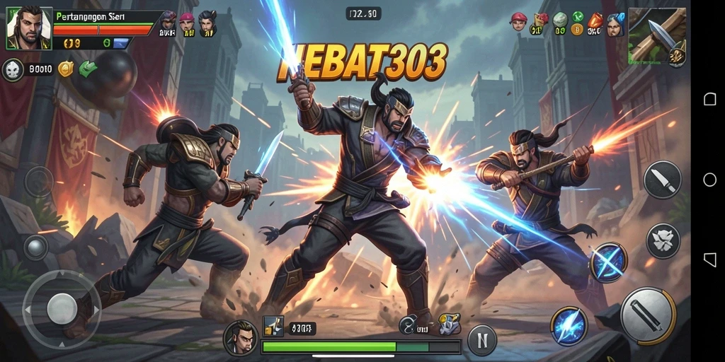 Gameplay HEBAT303 dengan aksi pertarungan yang intens.