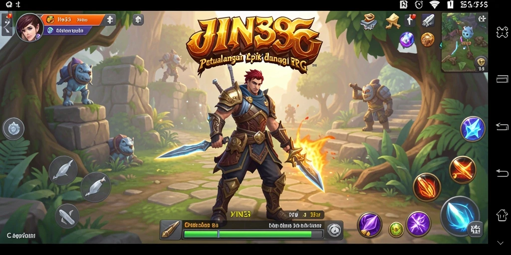 Screenshot JIN33 menunjukkan pertarungan epik dan grafis menawan.