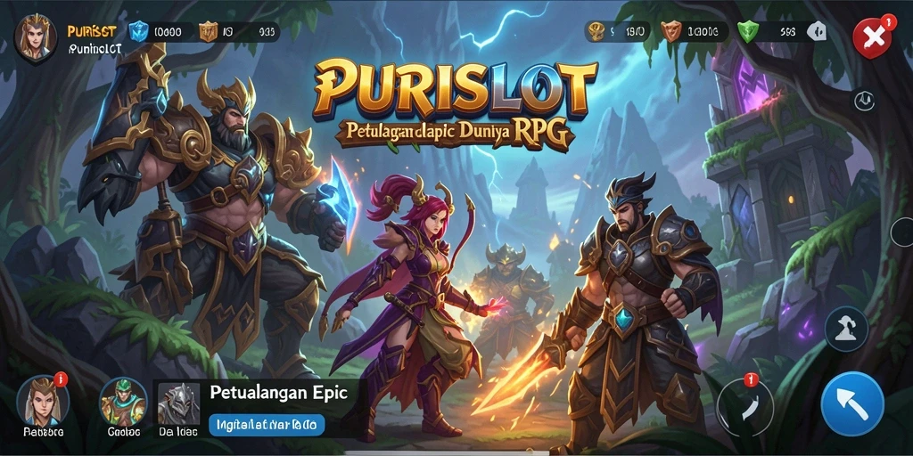 Tangkapan layar gameplay PURISLOT menunjukkan aksi pertempuran yang mendebarkan.