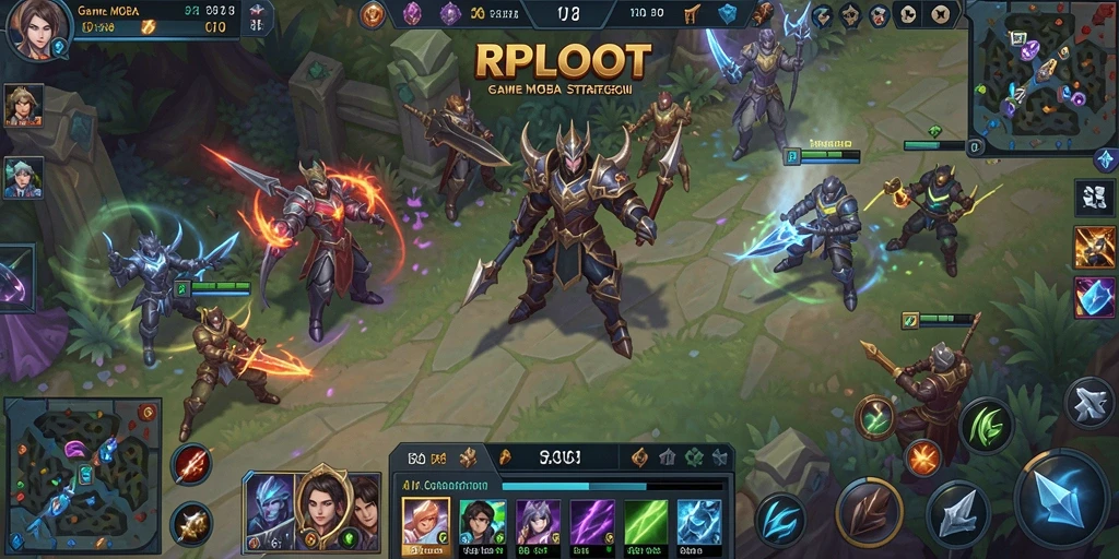 Tangkapan layar dari gameplay <strong>RPLOOT</strong> yang menunjukkan pertempuran seru antar tim.